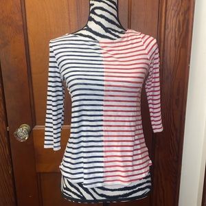 Pure Good red, white and blue striped top size extra small